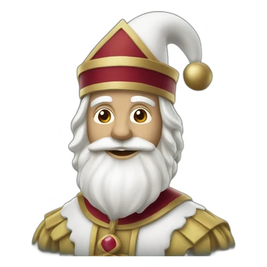 White Sinterklaas sticker