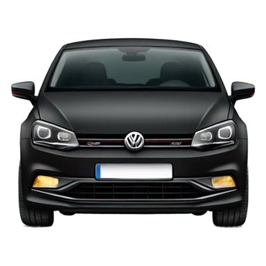 Black vw polo car sticker