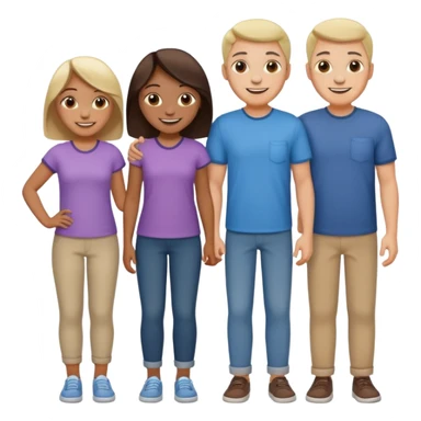 family of 5 members sticker