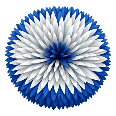 Blue and white cheerleading pom poms sticker