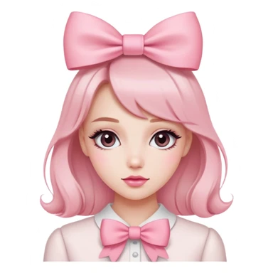 Coquette pink bow girly clean girl vibe￼ sticker