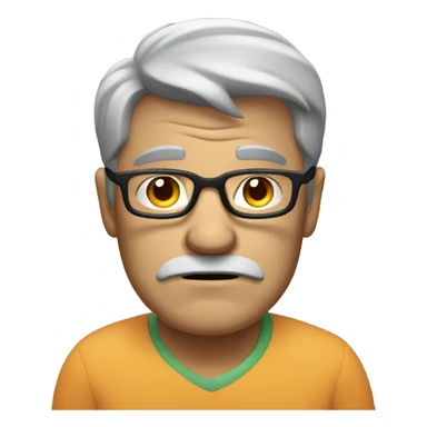 man from Disney up grey hair glasses grumpy face sticker