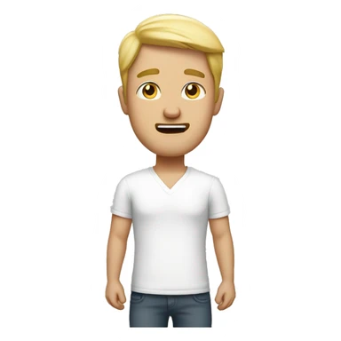 White man with broken back sticker