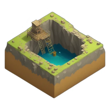 isometric mineshaft sticker