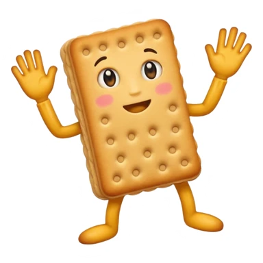 Cracker with hands and legs sticker