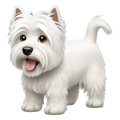 A White fluffy west Highland Terrier sticker
