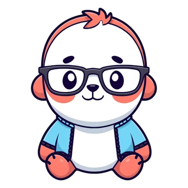 Stitch with glasses  sticker