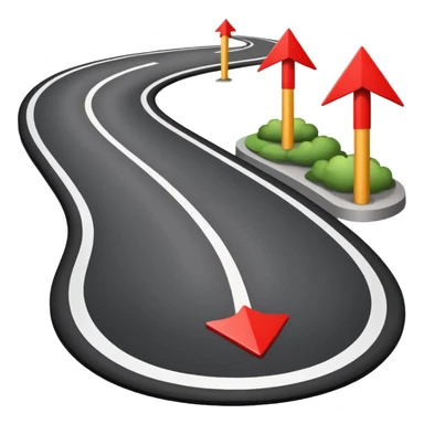 create a realistic emoji showing logistics route sticker