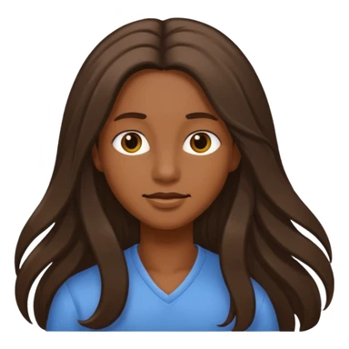 with long hair and darker sticker