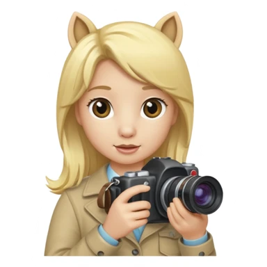 pony blonde taking photo sticker