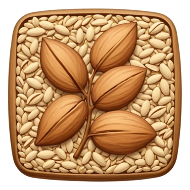 Grain of almond and oats sticker