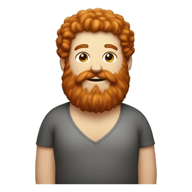 Fat Redhead with big beard sticker