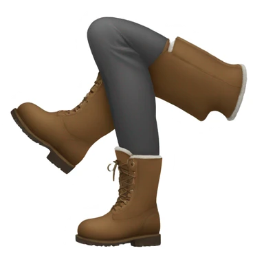 person shivering/shaking in giant boot sticker