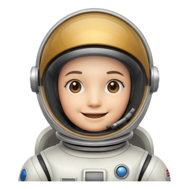 retro robot Astronaut in white EVA suit with clear dome helmet sticker