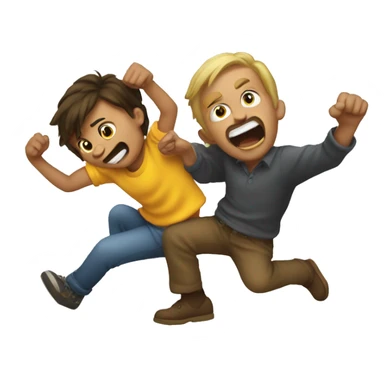 Tickle fight sticker