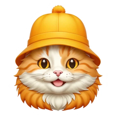 Cheese cat wearing a yellow hat sticker