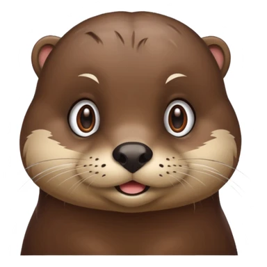 generate an otter with a very big brain, sarcastic sticker