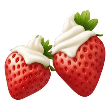strawberries with cream sticker