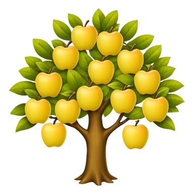 tree with yellow apples sticker
