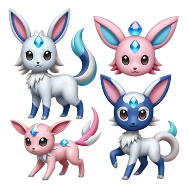 Palkia-Diancie-Absol-Sylveon-Jirachi-Meloetta-fusion  sticker