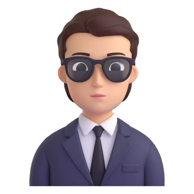 a young agent, no sunglasses, looks inexperienced sticker