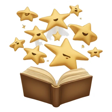 beige book stars are flying in the sky sticker