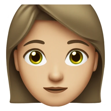 Brown hair green eye woman sticker