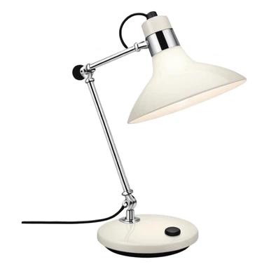 Lamp Poul Henningsen for Louis Poulsen PH 2/1 table lamp in white and chrome sticker