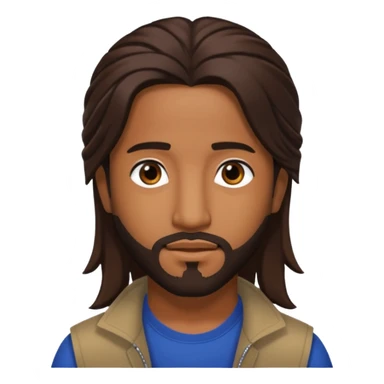 Omarion with long dark brown hair sticker