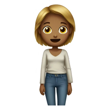 Girl with stomach ache sticker