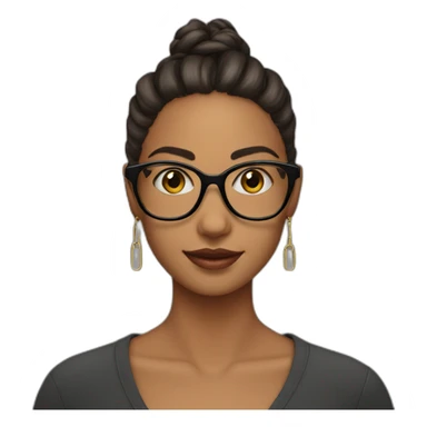 girl-with-glasses-with-paperclips-earrings sticker