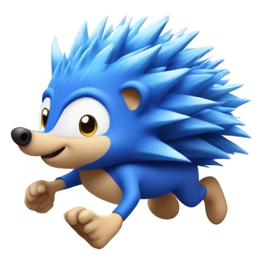 Blue hedgehog that can run fast sticker