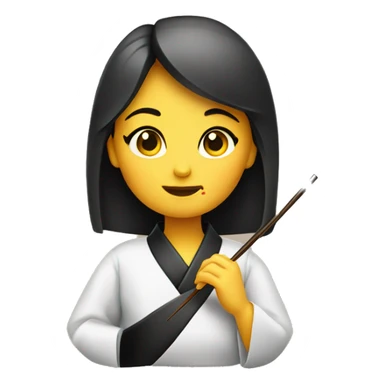 A girl eating sushi with chopsticks sticker