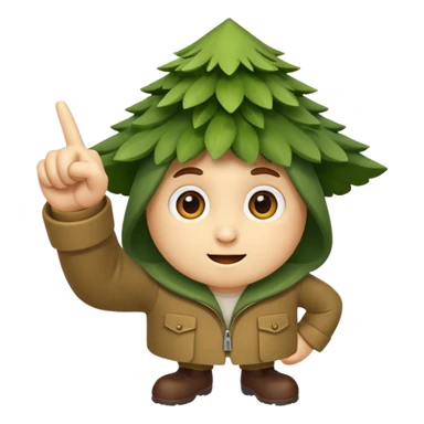 forest character pointing at viewer “you” gesture sticker