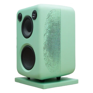 Mint green audio speaker  sticker