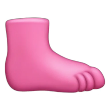 pink big foot sticker