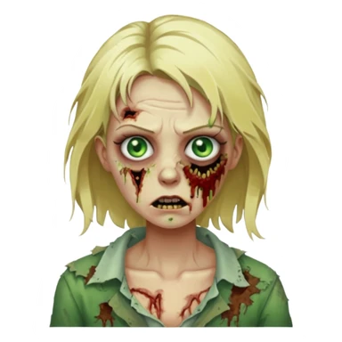 Zombie blonde pfp sticker