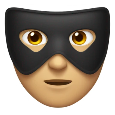 masked superhero in brown eyes sticker