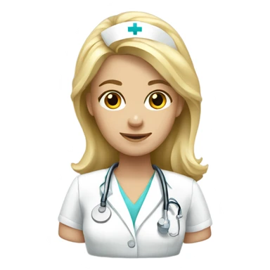 Blonde hospital nurse sticker