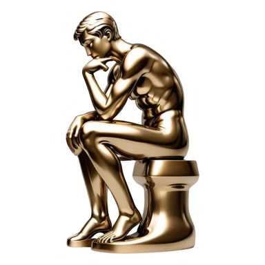 sorayama The Thinker sculpture sticker