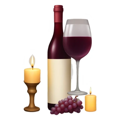 Wine and candles sticker