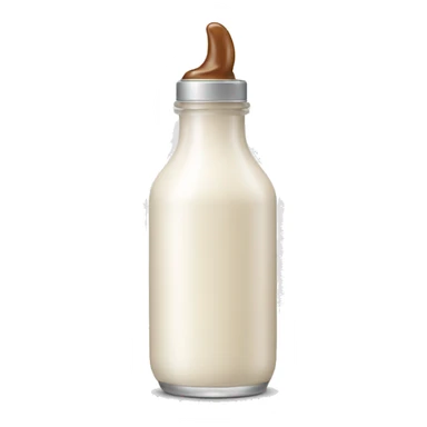 a bottle of cream with no cream on top sticker