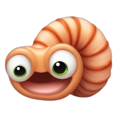 bayon worm cute baby sticker