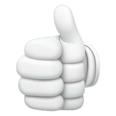 Five finger Thumbs up with white glove on  sticker