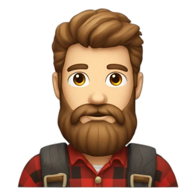 lumberjack with beard sticker