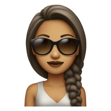 stylish girl with sunglasses sticker