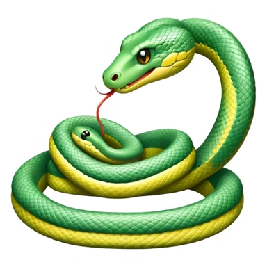 A pastel green snake sticker
