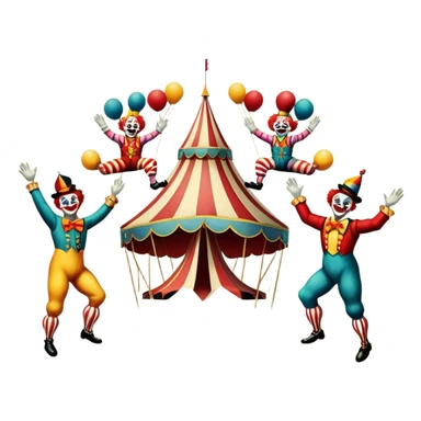 Vintage circus flyer sticker