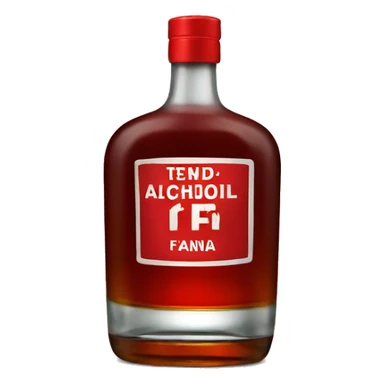 Alcohol  red label sticker