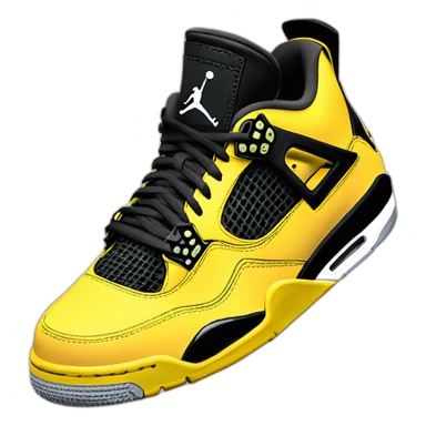 Air Jordan 4 retro Yellow thunder sticker